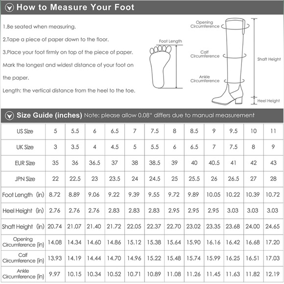 DREAM PAIRS Women's Over The Knee Boots Block Heel Over The Knee Boots - Picture 7 of 7